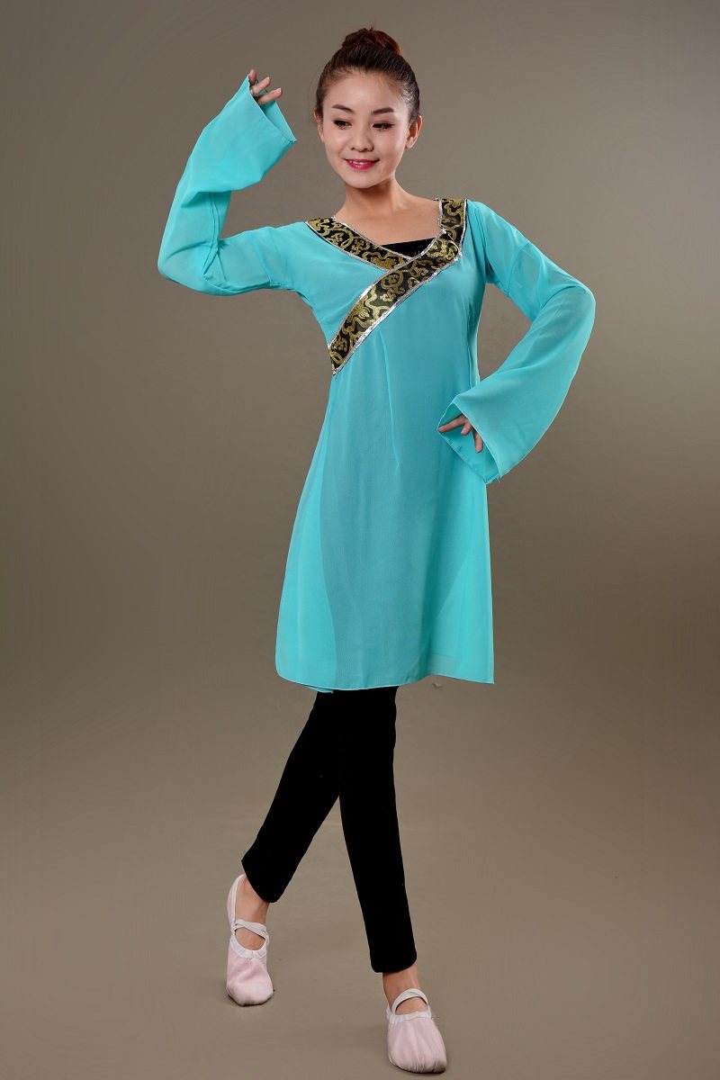 雪纺汉唐古典舞蹈民族课堂练功服 芭缇蝶民族服装/舞台装