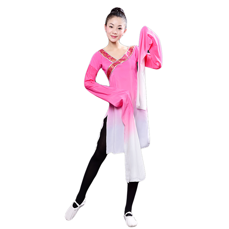 古装长袖女古典舞演出汉唐水袖汉服 芭缇蝶民族服装/舞台装