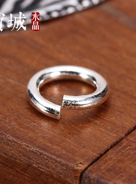 diy宝城s925圈圈接口环水晶银饰