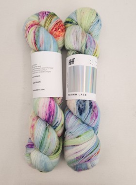 HHF Merino Lace 刺猬线爱尔兰进口手染线蕾丝羊毛线100克1200米