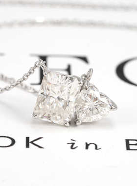 925银D色VVS莫桑石轻奢锁骨链