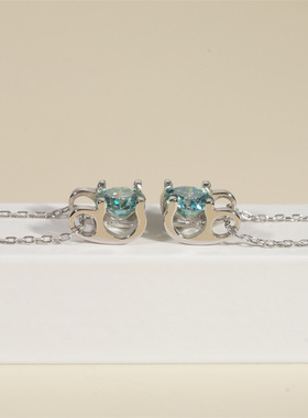 925银D色VVS莫桑石轻奢锁骨链