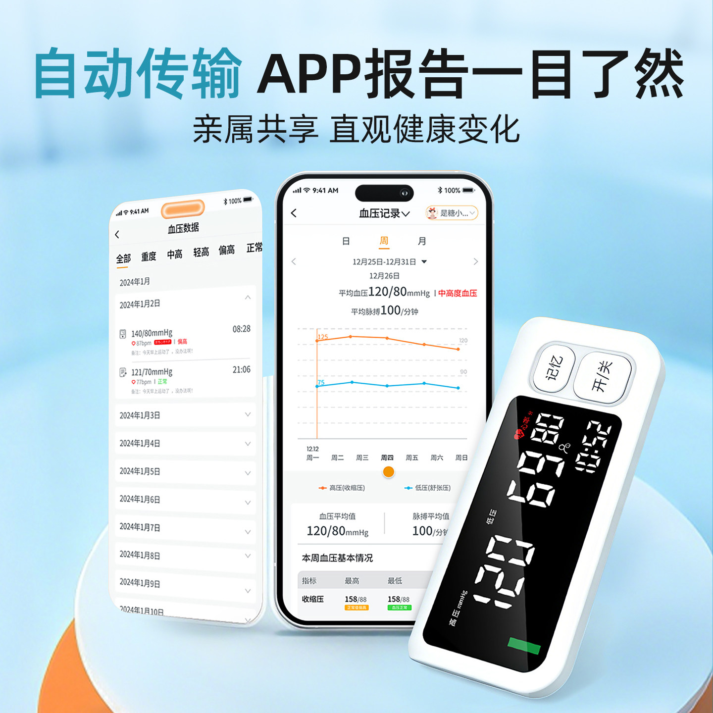 语音播报医用血压计高精准血压测量测压仪家用臂式全自动正品老人