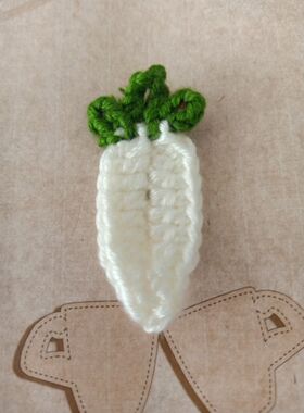手工毛线花朵胡萝卜钩花配件DIY