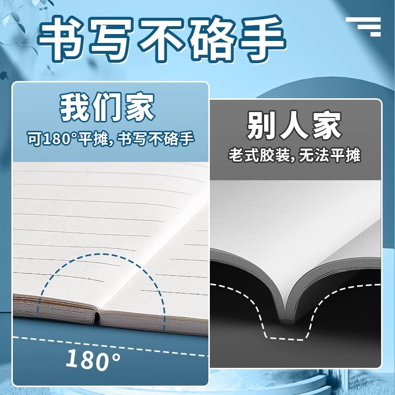 晨光学科笔记本本子2024年新款作业本初中生专用高中生初一七科全套学生各科课堂分科目本加厚16k语文英语本 - 图3