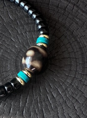 【藏玺·物与悟】原创款坛城三眼虎牙天珠玛瑙手串手链多样性发货