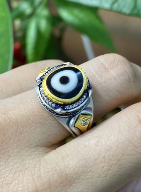 【藏玺物与悟/缘】S925纯银镶嵌启明星戒指藏式民族风天珠戒指