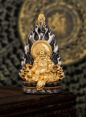 925银藏式黄CC吊坠国潮个性