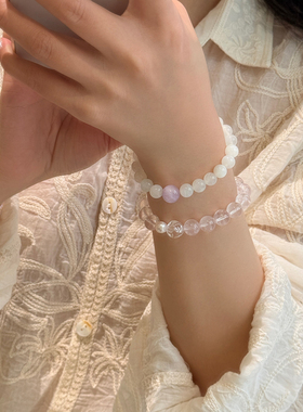 新品88折】新中式白月光石串珠手链女小众设计感复古清冷夏天手串