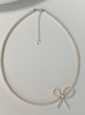 蝴蝶结项链超仙甜美百搭锁骨链