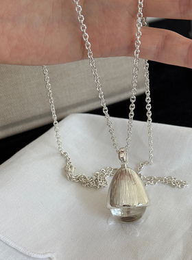 大米饰品】小众设计感清透白水晶项链轻奢高级感锁骨链长款毛衣链