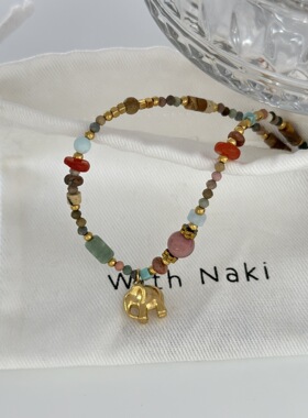 绿玉髓串珠项链新中式锁骨链