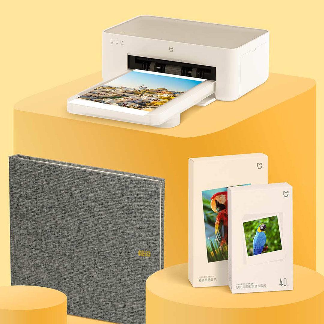 小米米家照片打印机1S小型手机照片彩色打印智能无线连接洗照片机-图0