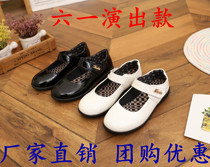 Girl Black Leather Shoes Spring Autumn New Elementary School Kids Performance Shoes White CUHK Children Shoes Children Princess Shoes Softsole Shoes