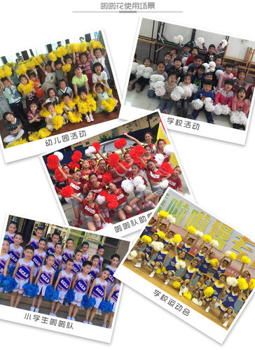 啦啦操花球 啦啦队手花 拉拉队彩球 课间操表演道具 双头手柄花 - 图0