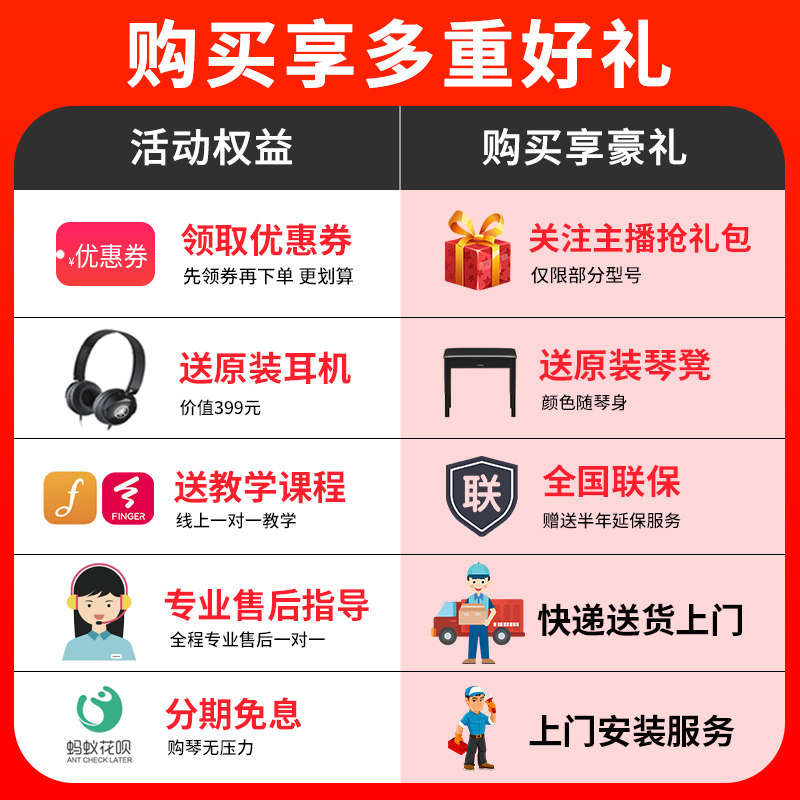 雅马哈clp745b r wh专业88键电钢琴 yamaha雅马哈金韵数码钢琴