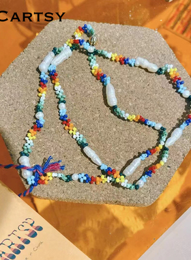 MICartsy珍珠女手工缝制项链