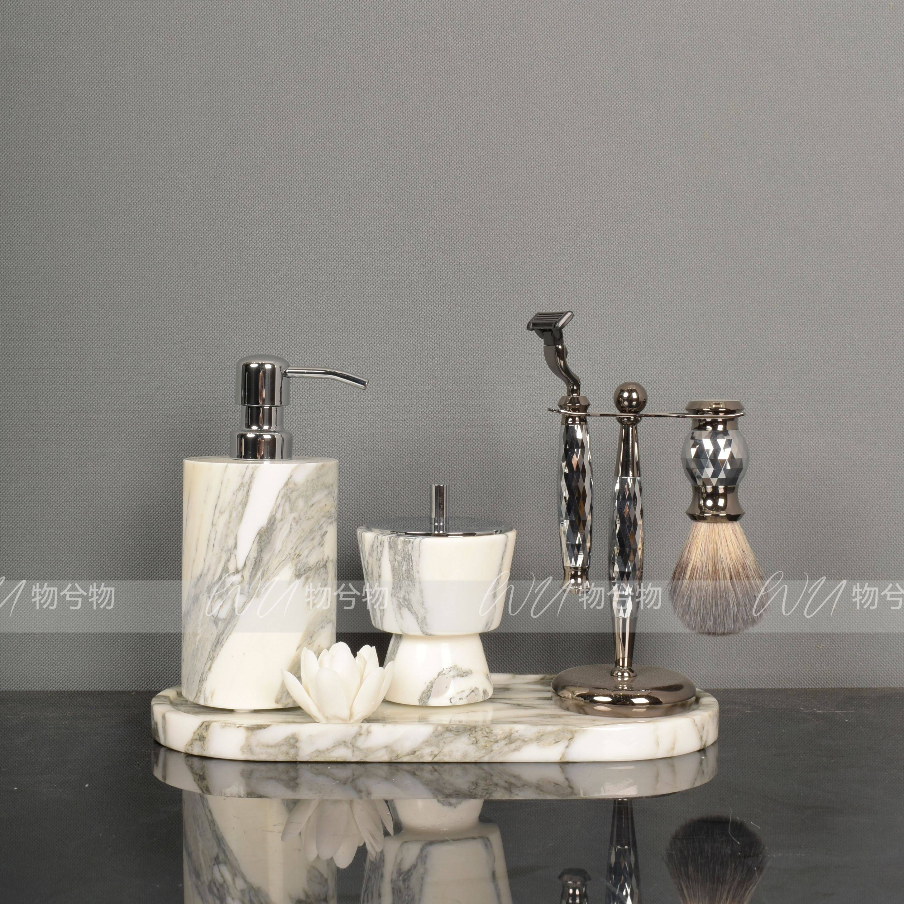 WU 物兮物 新中式现代样板间售楼处卫浴组托盘香薰摆件马毛纸巾盒,淘宝优惠券,粉丝福利购,淘宝优惠卷