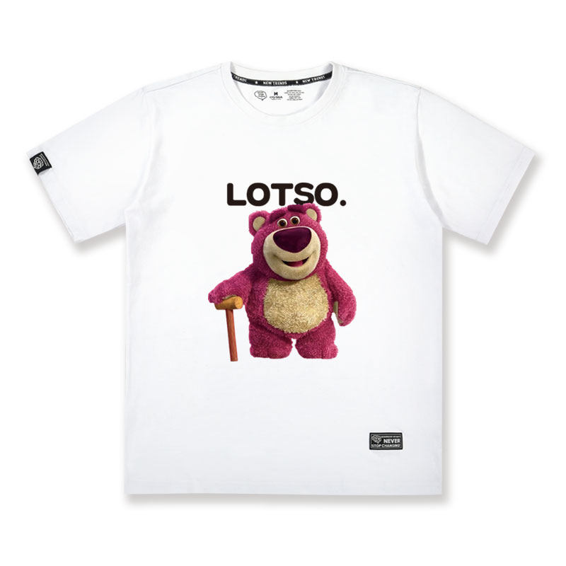 t恤欧美玩具总动员联名短袖草莓熊 安达鲁T恤