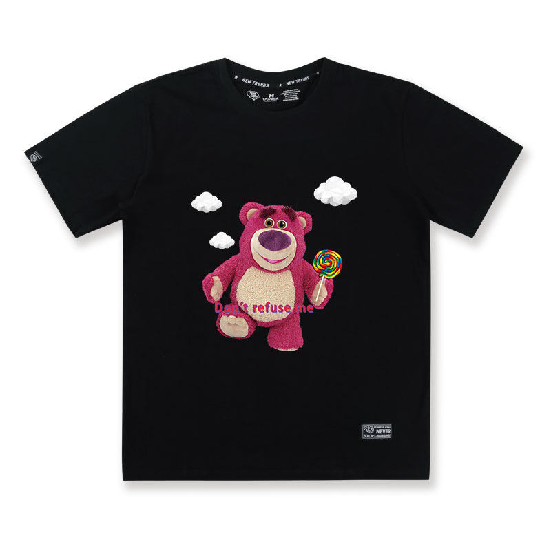 t恤欧美玩具总动员联名短袖草莓熊 安达鲁T恤