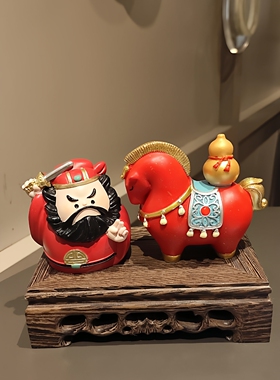 中国风国潮马摆件高级感