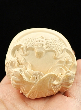 黄杨木鱼敲打可爱随身解压摆件