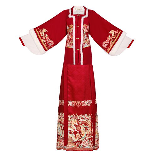 龙凤呈祥明制汉服女2025新款秋冬季儿童拜年服马面裙母女亲子古装 - 图3