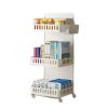 Trolley rack floor-standing multi-layer kitchen mobile storage rack snack rack household baby products hole plate rack