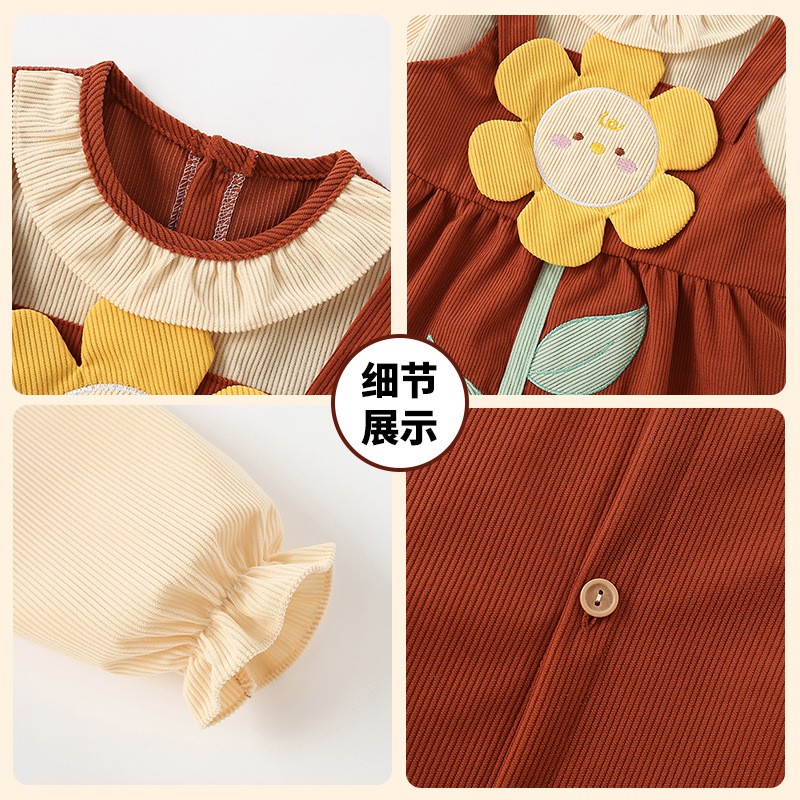 New style baby smock children's apron 2025 smock girl bib baby girl coat children's clothes waterproof rice