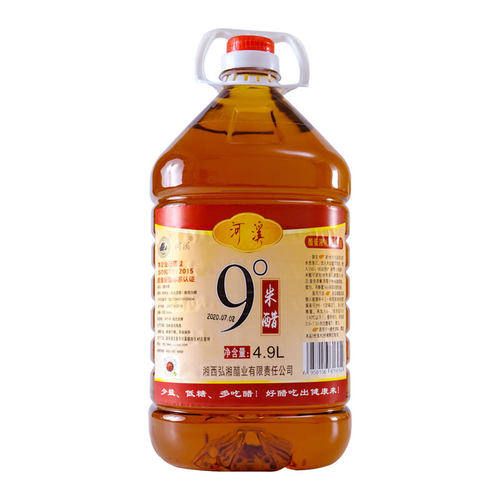 河溪9度米醋桶装4.9LX1粮食酿造食用醋凉拌炒菜家用泡蒜醋泡姜醋 - 图3