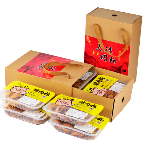 美琼肉粕猪油渣脂渣肉条锁鲜装肉粕120g*4盒年货礼盒装 - 图3
