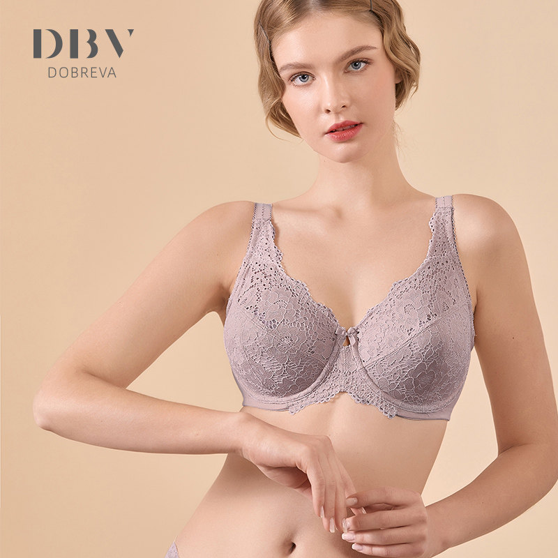 dbv法式超薄夏薄款大胸显小全文胸 dobreva文胸