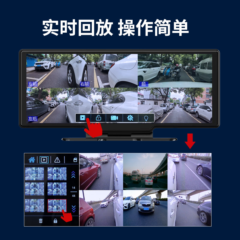 志道六路行车记录仪高清360度全景车影像倒车摄像头盲区辅助系统