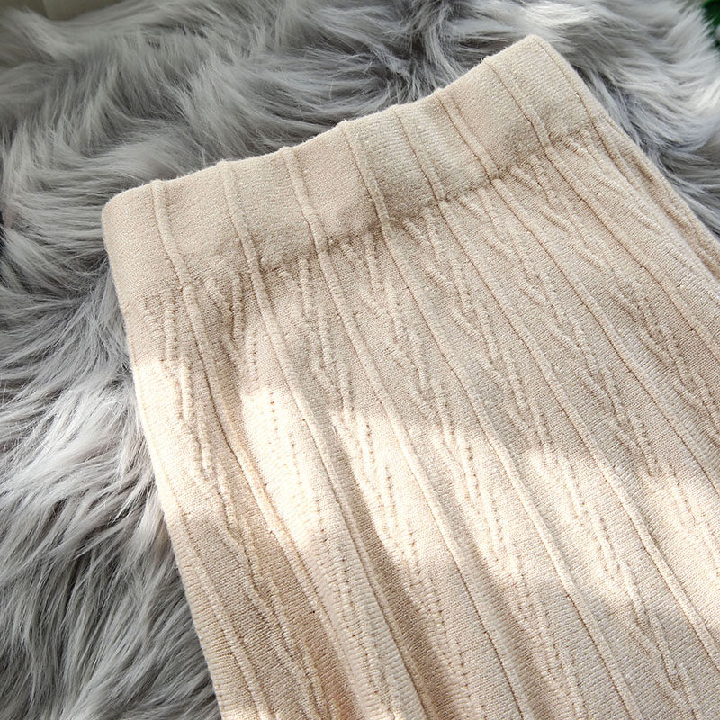 针织中长款高腰a字2020年半身裙 泛雅半身裙