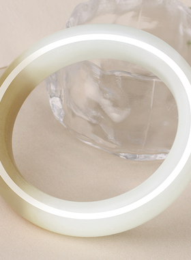 涵韵珠宝和田玉且末糖白玉手镯