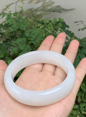 涵韵珠宝和田玉手镯宽条正圈