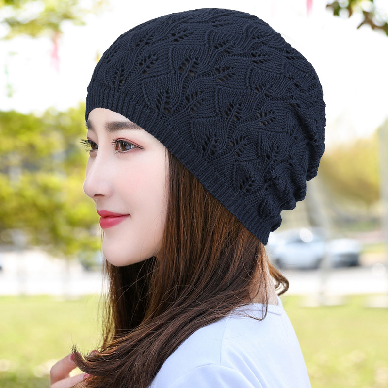 春秋帽子女士毛线帽镂空单层针织帽网眼套头帽薄款包头帽遮白发帽,淘宝优惠券,粉丝福利购,淘宝优惠卷