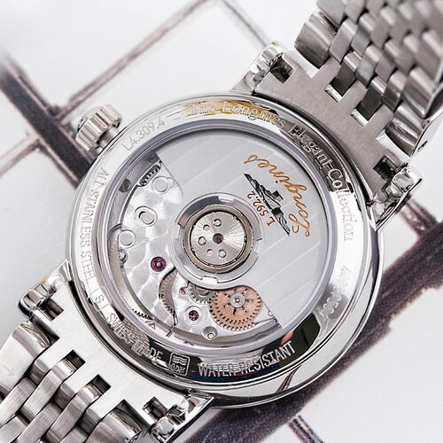 Longines浪琴正品手表女 博雅系列镶钻自动机械女表L4.309.4.87.6 - 图2