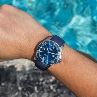 Longines浪琴正品手表男 康卡斯机械陶瓷外圈潜水表L3.781.4.56.9