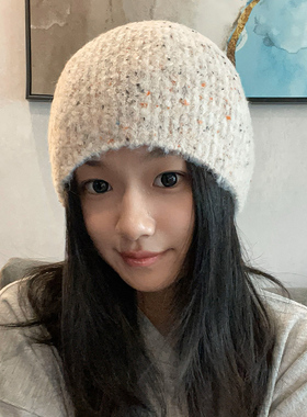 毛线帽针织帽女秋冬季护耳朵