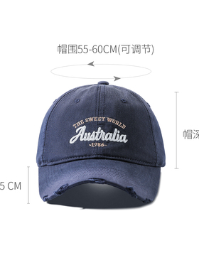 字母刺绣奶黄色棒球帽