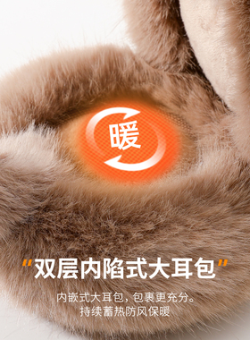 杨超越同款蓝色毛绒保暖耳罩耳套