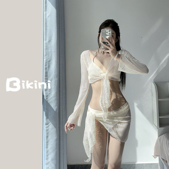 Miss Shark Badeanzug weiblich Hot Spring neuer Bikini vierteiliger sexy Push-up-Schlankheits-High-End-Urlaubsstil