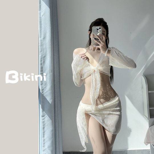 Miss Shark Badeanzug weiblich Hot Spring neuer Bikini vierteiliger sexy Push-up-Schlankheits-High-End-Urlaubsstil