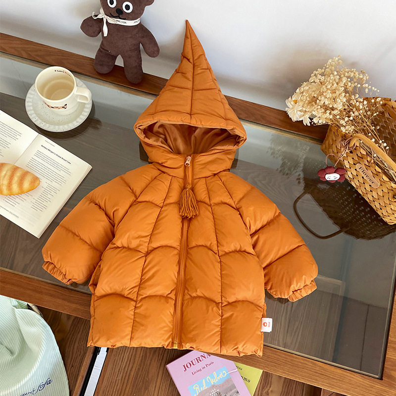 儿童羽绒服2025冬季连帽南瓜色韩版男女童羽绒服可爱中小童棉服,淘宝优惠券,粉丝福利购,淘宝优惠卷