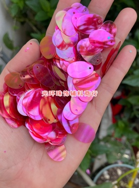 亮片椭圆形红色亮片光环