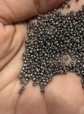 DIY铁灰色散珠 1.5mm2mm3mm3.6mm电镀不锈钢色米珠 服装鞋帽辅料