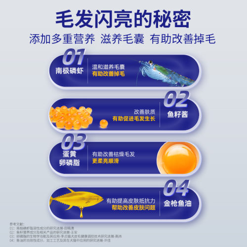 MAG猫咪专用卵磷脂 鱼籽酱磷虾油蛋黄软磷脂宠物美毛护肤鱼油爆毛 - 图3