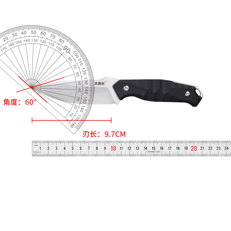 三刃木S718户外刀具随身高硬度锋利直刀战术特战防身刀具军刀-图3