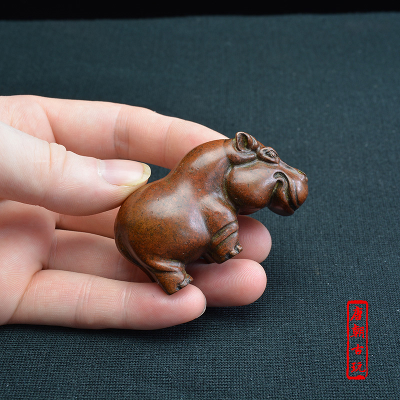 古董古玩收藏品把玩铜器文玩小摆件河马铜器书房压纸观赏器茶宠 古董古玩收藏品把玩铜器文玩小摆件河马铜器书房压纸观赏器茶宠